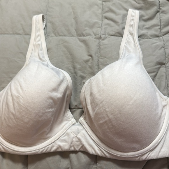 Thirdlove 24/7 Cream Cotton Plunge Bra 38C - Picture 2 of 4